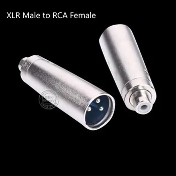 Vairumtirdzniecības 3-Pin XLR Spraudnis Vīrietis uz RCA Female Audio Jack Adapteris Savienotājs Mikrofonu, Pastiprinātāju, Skaļruņu