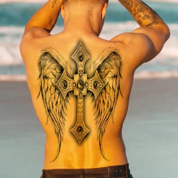 Ūdensizturīgs Lielu Īslaicīgu Tetovējumu Vīriešiem Tattoo, Body Art Pilns Atpakaļ Sexy Tetovējumu Uzlīmes Lion King Tiger Dragon Tattoo Modeļi