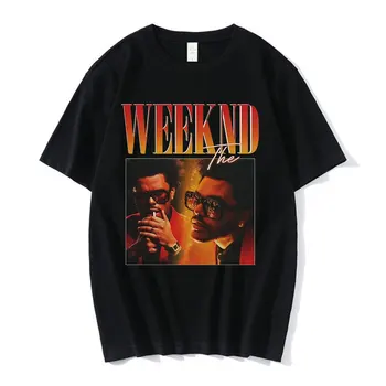 The Weeknd 2.0 90s Vintage Unisex Melns Vīriešu T T Vintage Grafiskais T-krekli, 100% Kokvilnas t-veida Krekls Lielajam Streetwear