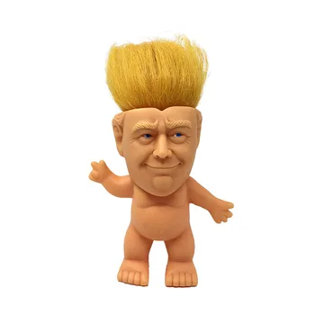 10cm MUMS Donald Trump Rīcības Attēls Troll Lelle Skaitļi Matu Galvenais Laimīgs Troļļi Smieklīgi Rotaļlietas Dekompresijas rotaļlietas